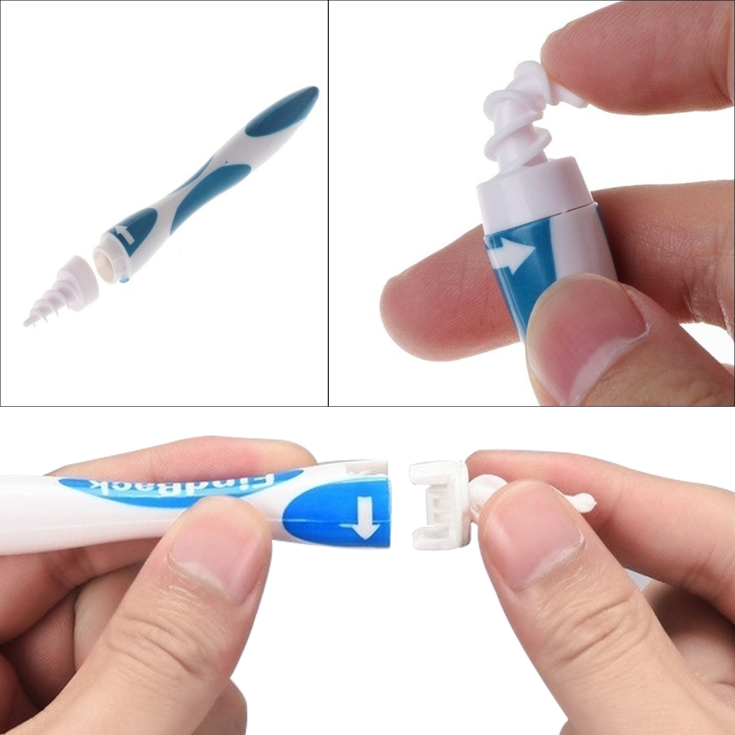 4656 Smart Swab Silicone Easy Earwax Removal with 16 Replacement Disposable Soft Tips/Ear Wax DeoDap 4656 Smart Swab Silicone Easy Earwax Removal with 16 Replacement Disposable Soft Tips/Ear Wax DeoDap
